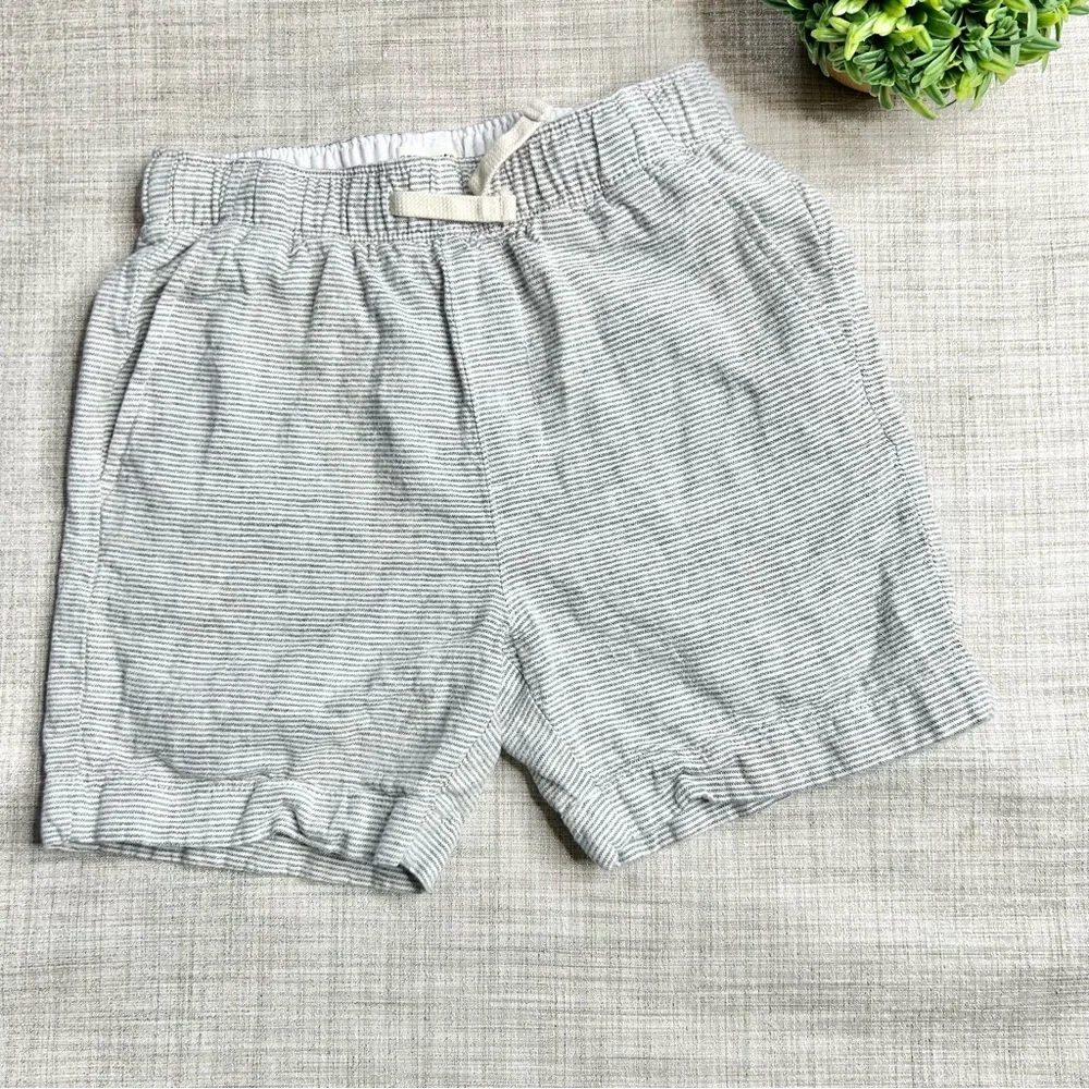 Crewcuts linen/ cotton blend shorts, elasticized waist, nautical stripes